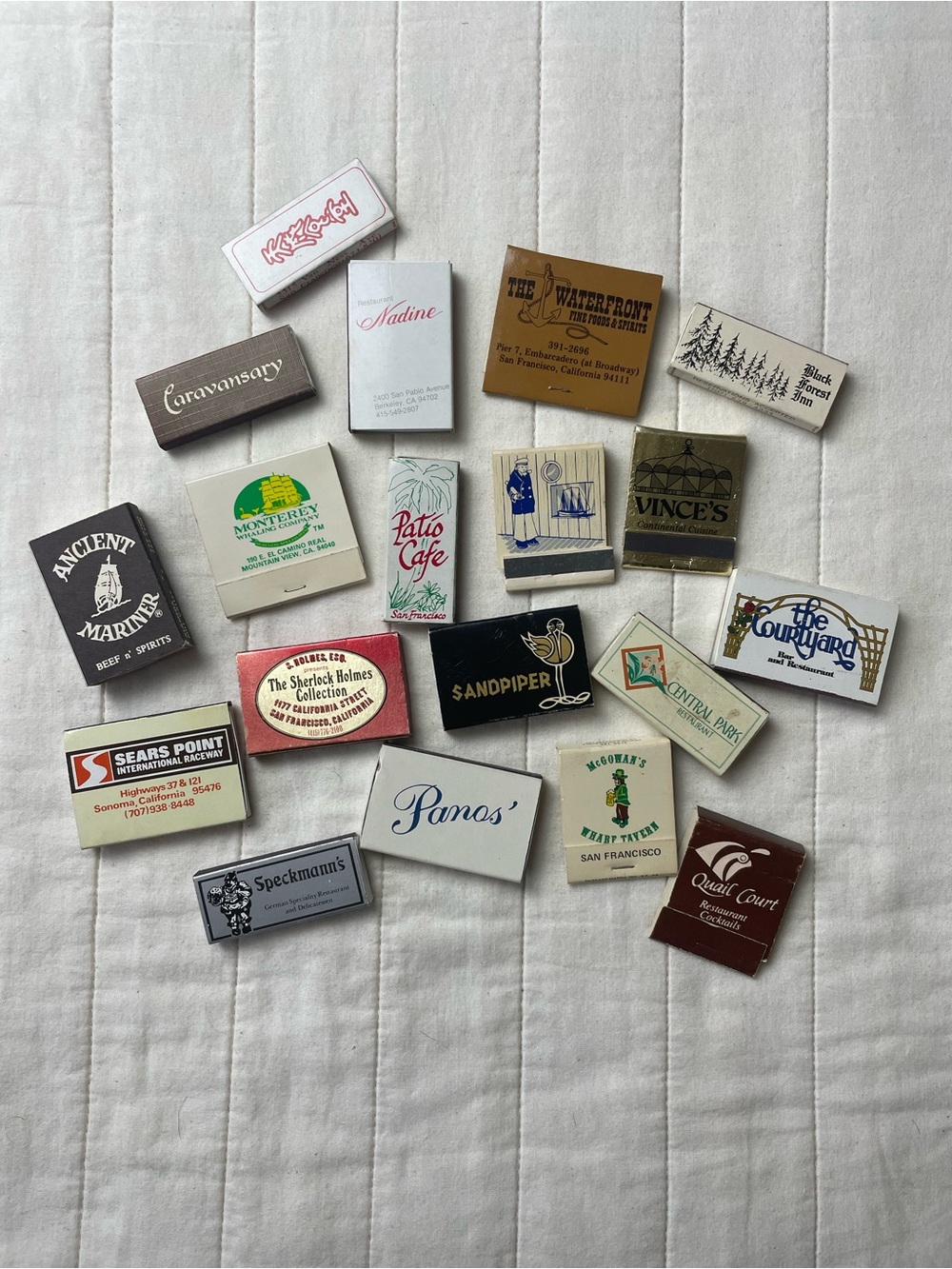 Vintage San Francisco Bay Area Eatery Bar Matchbook Lot - Mixed Logos